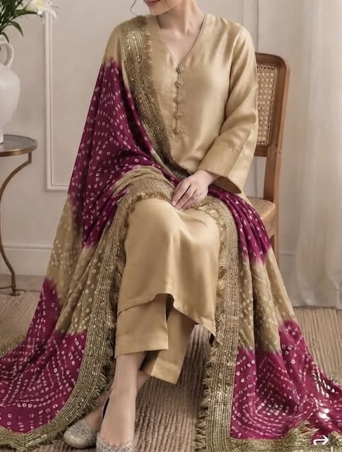 Sunehri – Casual Pret, Kurta Set Bandhani Dupatta