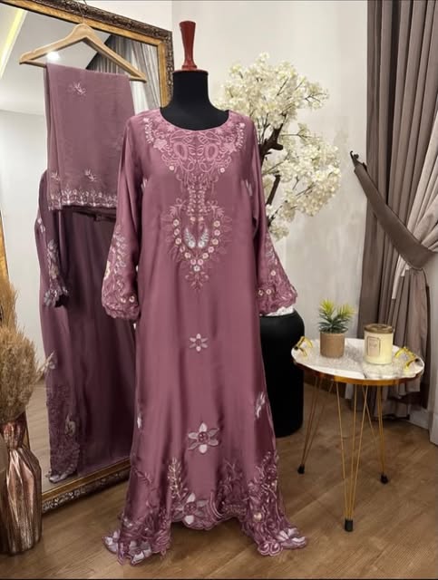 Banafsha – Formals, Embroidered Long Kurta Suit
